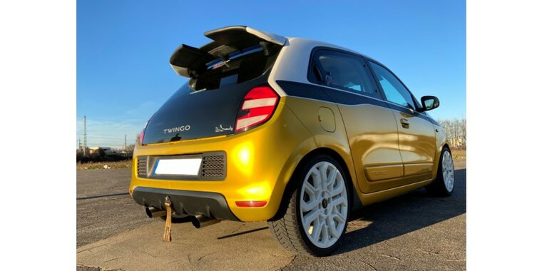 Renault Twingo 3 - BCM einddemper dwars uitgang rechts/links inclusief flexibel - 1x80 Typ 14 rechts/links