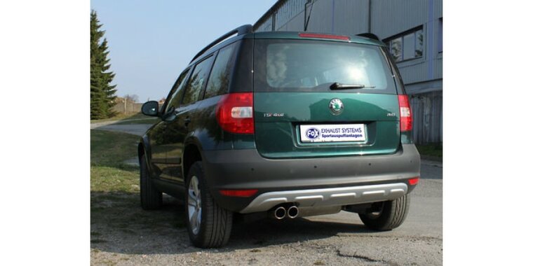 Skoda Yeti 5L - 4x4 einddemper &Oslash; 70mm - 2x80 Typ 17