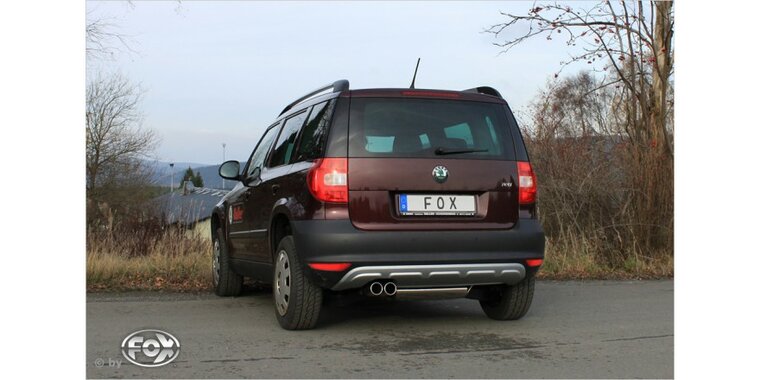 Skoda Yeti 5L - voorwielaandrijving einddemper - 2x80 Typ 12