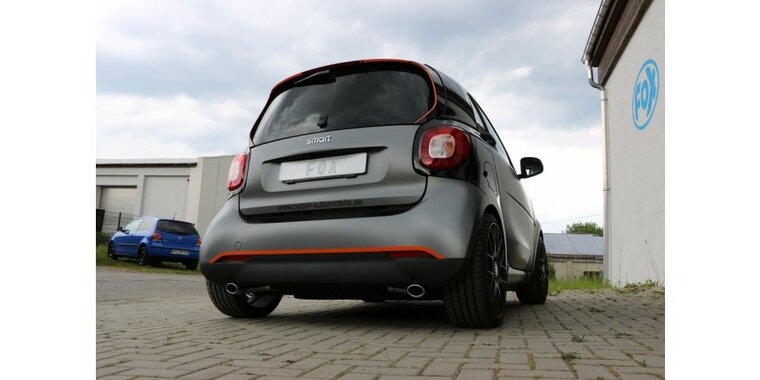 Smart Fortwo 453 einddemper dwars uitgang rechts/links inclusief flexibel - 86x54 Typ 32 rechts/links