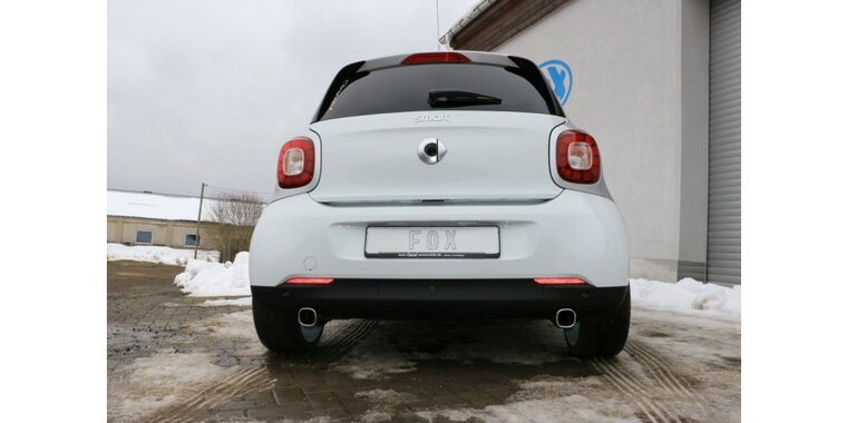 Smart Forfour 453 einddemper dwars uitgang rechts/links inclusief flexibel - 78x75 Typ 70 rechts/links