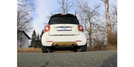 Smart Forfour 453 met Brabus Heckansatz einddemper dwars uitgang rechts/links inclusief flexibel - 1x90 Typ 25 rechts/links