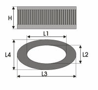 GREEN Vervangingsfilter Ovaal Subaru 1800 1,8L GL 4WD (AF/LAC) Bouwjaar 83&gt;88