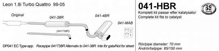 Simons Cat-Back Seat Leon [1M] 1.8 Turbo 4x4