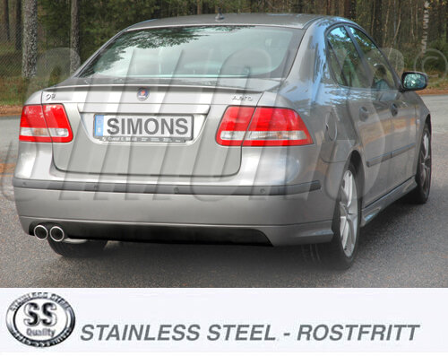 Simons Sportuitlaat Saab 9-3&nbsp;[YSDF] 1.8T, 2.0T (ook Biopower) met 58L Benzinetank