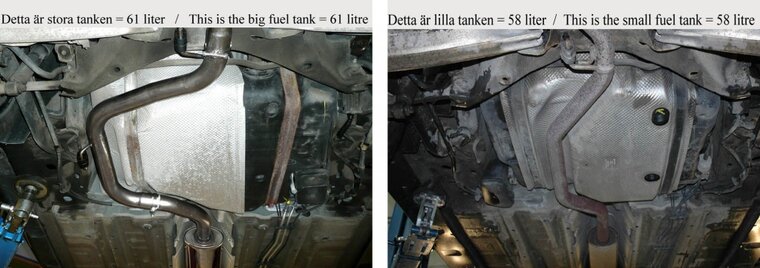 Simons Sportuitlaat Saab 9-3&nbsp;[YSDF] 1.8T, 2.0T (ook Biopower) met 58L Benzinetank