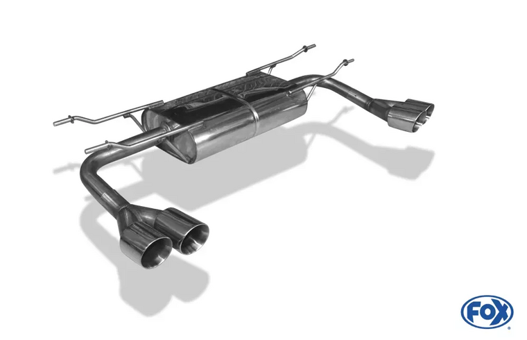 Fiat 124 Spider einddemper dwarsvanafgang rechts/links - 2x76 type 25 rechts/links