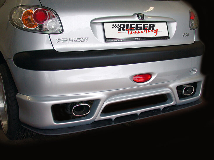 Rieger Tuning splitter Peugeot 206 voor achterskirt verlenging 52207/09