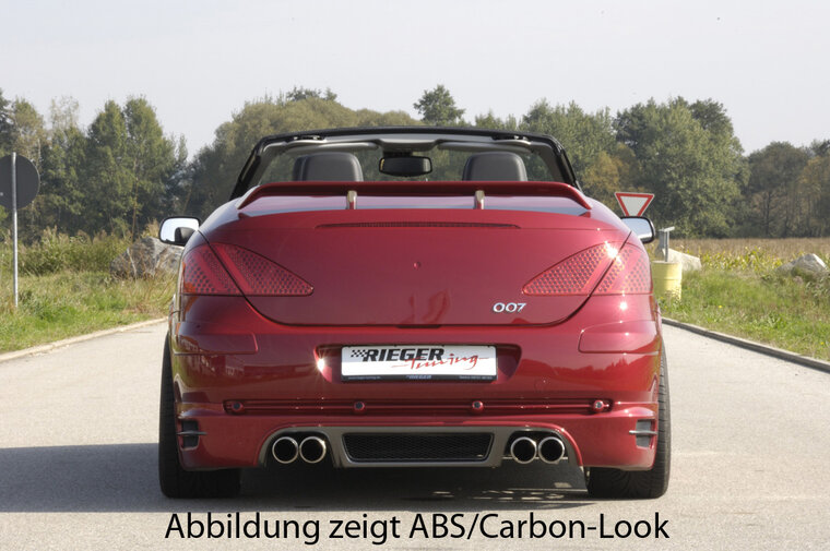 Rieger Tuning achterbumper verlenging Peugeot 307 alleen voor cabriolet met 4-pijps uitlaatsysteem