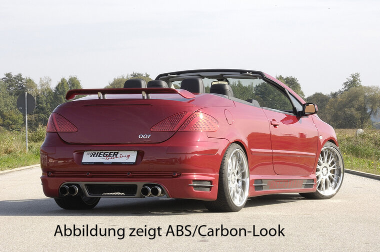 Rieger Tuning achterbumper verlenging Peugeot 307 alleen voor cabriolet met 4-pijps uitlaatsysteem