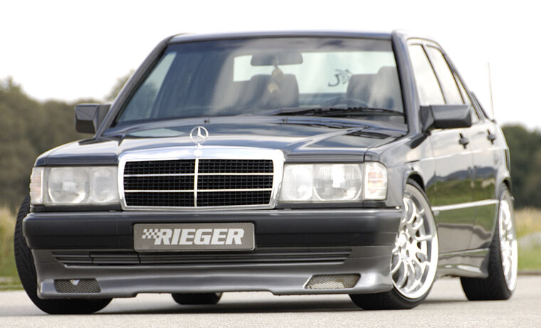 Rieger Tuning voorspoiler lip Mercedes 190 [W201] Sedan niet voor 16V! vanaf bouwjaar &#039;88