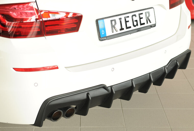 Rieger Tuning diffuser BMW 5-Serie F10/11 Alleen voor originele M-Sportpakket achterskirt