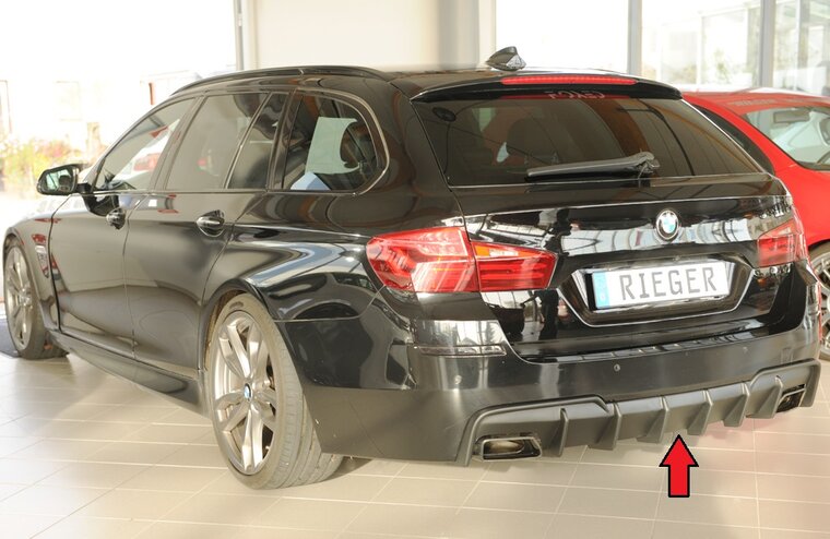 Rieger Tuning diffuser BMW 5-Serie F10/11 Alleen voor originele M-Sportpakket achterskirt