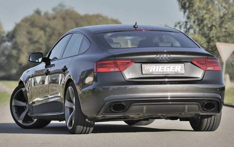 Rieger Tuning uitlaatdemper, links, rechts, met Y-Adapter Audi A5 [B8] 2,0l TFSI 132/155kW 2,7l TDI 140kW; 3,0l TDI 176kW