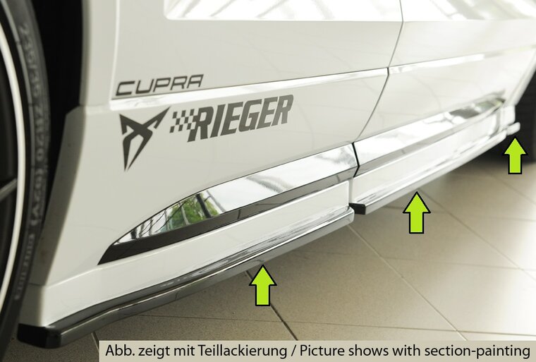 Rieger Tuning sideskirt aanzetstuk (3-delig) Seat Ateca FR / Cupra 5FP (Deurbekleding), alleen FR / Cupra