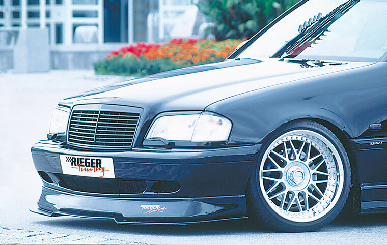 Rieger Tuning voorspoiler lip Mercedes C klasse [W202] (is geplakt op originele lip)