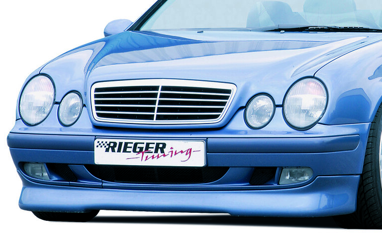 Rieger Tuning voorbumper spoiler lip (Elegance) Mercedes CLK [W208] Avantgarde (03-): originele vloerbedekking nodig