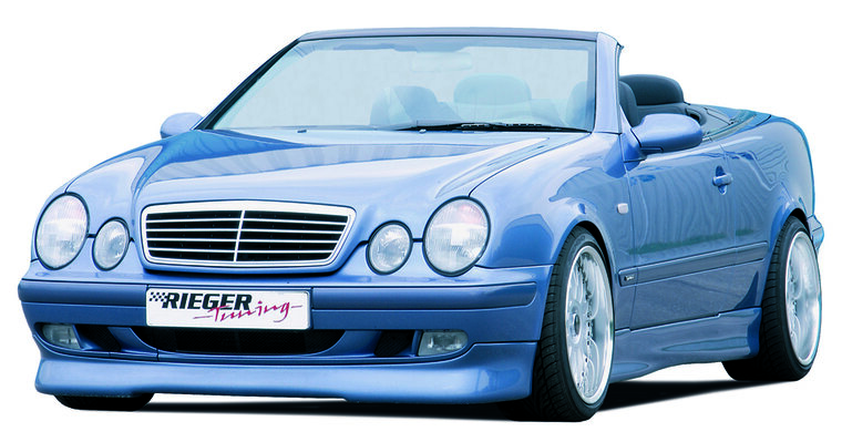 Rieger Tuning voorbumper spoiler lip (Elegance) Mercedes CLK [W208] Avantgarde (03-): originele vloerbedekking nodig