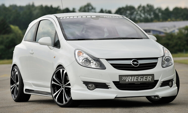 Rieger Tuning voorspoiler lip Opel Corsa D