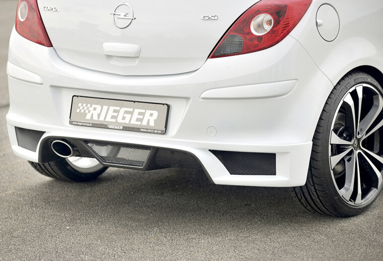 Rieger Tuning achterbumper verlenging Opel Corsa D