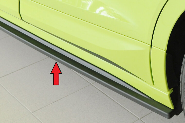 Rieger Tuning sideskirt aanzetstuk Skoda Enyaq iV / RS NY voor originele Sportline- / RS-sideskirt