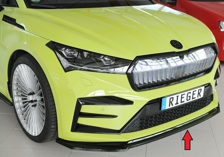 Rieger Tuning voorsplitter Skoda Enyaq iV / RS NY voor originele Sportline- / RS-voorbumper