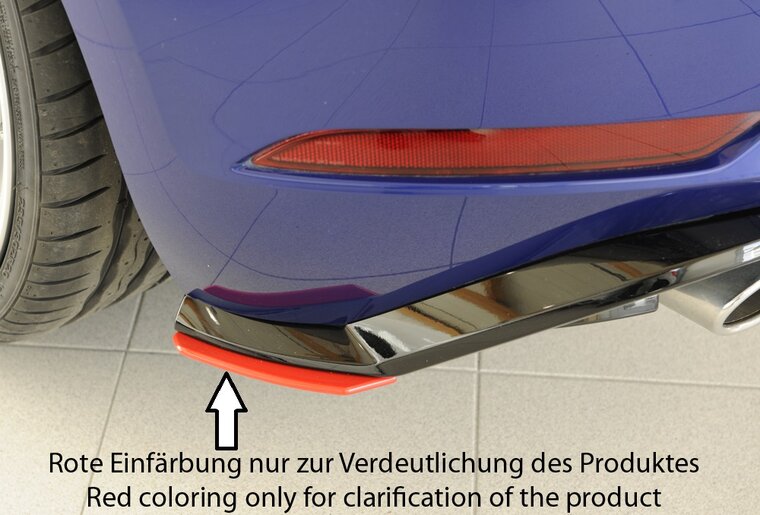 Rieger Tuning achterbumper aanzetstuk lateraal, rechts VW Golf 7 alleen voor originele achterskirt-inzetstuk