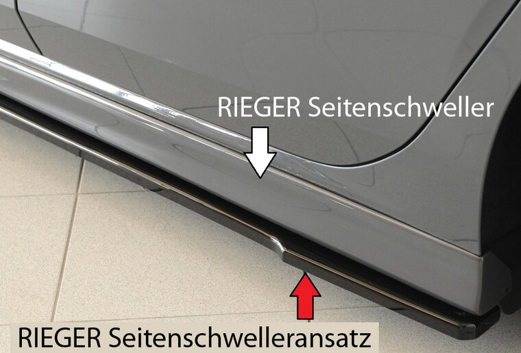 Rieger Tuning sideskirt aanzetstuk Seat Golf 7 / Leon / Golf 8 voor RIEGER-sideskirt 59601/88205/59597/88217