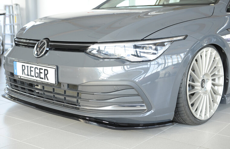 Rieger Tuning voorsplitter VW Golf 8 voor originele voorbumper