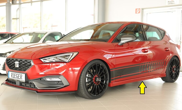 Rieger Tuning sideskirt (XS) Cupra Leon [KL] voor model FR/Xcellence/Style/Reference/Cupra