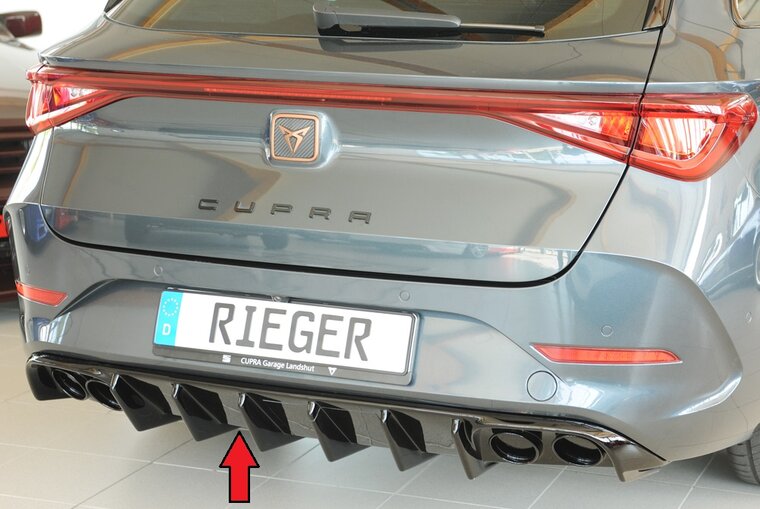 Rieger Tuning diffuser (voor auto&#039;s met trekhaak) Cupra Leon [KL] zonder uitlaatuitsparing