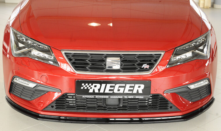 Rieger Tuning voorsplitter Seat Leon FR / Leon Cupra 5F voor originele FR-/ Cupra-voorbumper