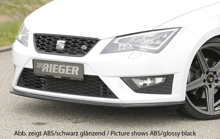 Rieger Tuning voorsplitter Seat Leon FR 5F / Leon Cupra 5F voor originele FR-/ Cupra-voorbumper