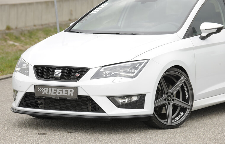 Rieger Tuning voorsplitter Seat Leon FR 5F / Leon Cupra 5F voor originele FR-/ Cupra-voorbumper