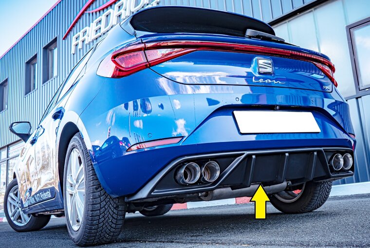 Rieger Tuning diffuser voor sportuitlaatdemper Seat Leon KL voor FR/Xcellence/Style/Reference