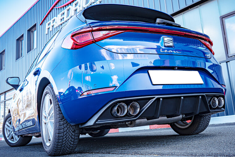 Rieger Tuning diffuser voor sportuitlaatdemper Seat Leon KL voor FR/Xcellence/Style/Reference