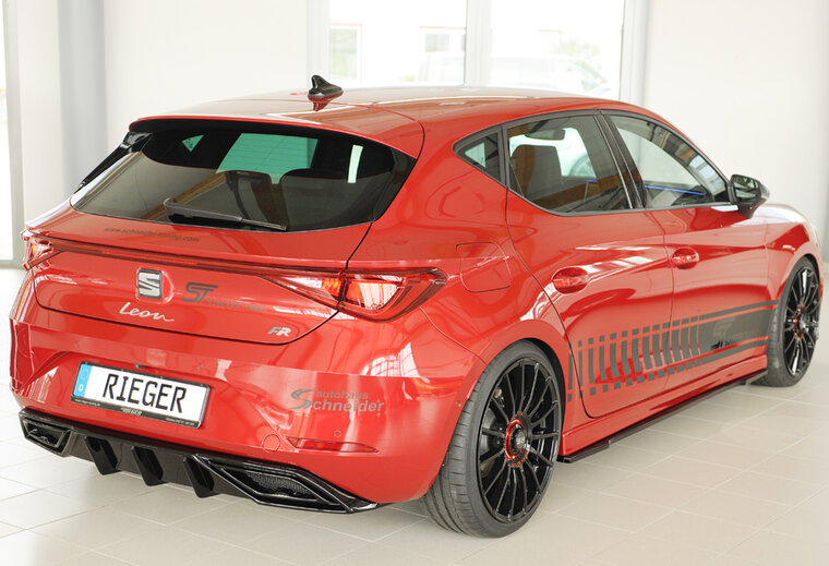 Rieger Tuning diffuser voor originele uitlaatdemper Seat Leon KL voor FR/Xcellence/Style/Reference