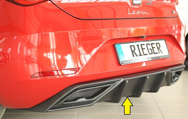 Rieger Tuning diffuser voor originele uitlaatdemper Seat Leon KL voor FR/Xcellence/Style/Reference