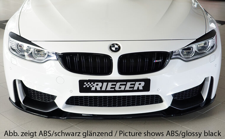 Rieger Tuning voorsplitter voor voorbumper BMW M3 / M4 F80/82 zonder BMW Performance voorstuk