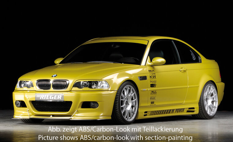 Rieger Tuning voorspoiler lip BMW M3 E46 (niet voor M3 CSL)