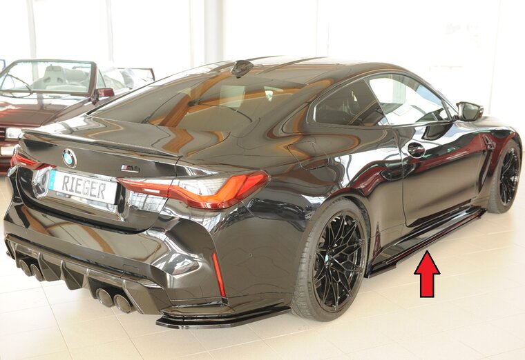 Rieger Tuning sideskirt aanzetstuk BMW M4 G82 voor originele sideskirt