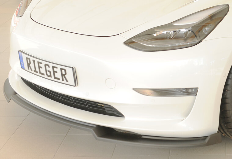 Rieger Tuning splitter Tesla Model 3 voor originele voorbumper