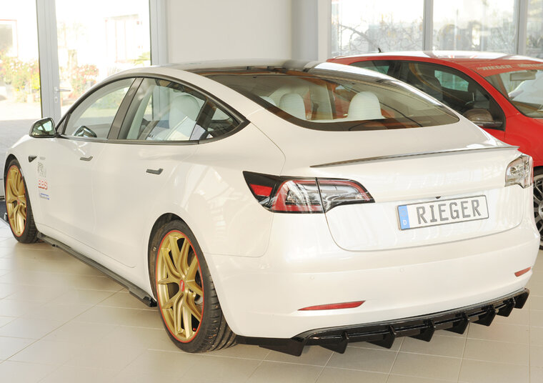 Rieger Tuning sideskirt aanzetstuk Tesla Model 3 voor originele sideskirt