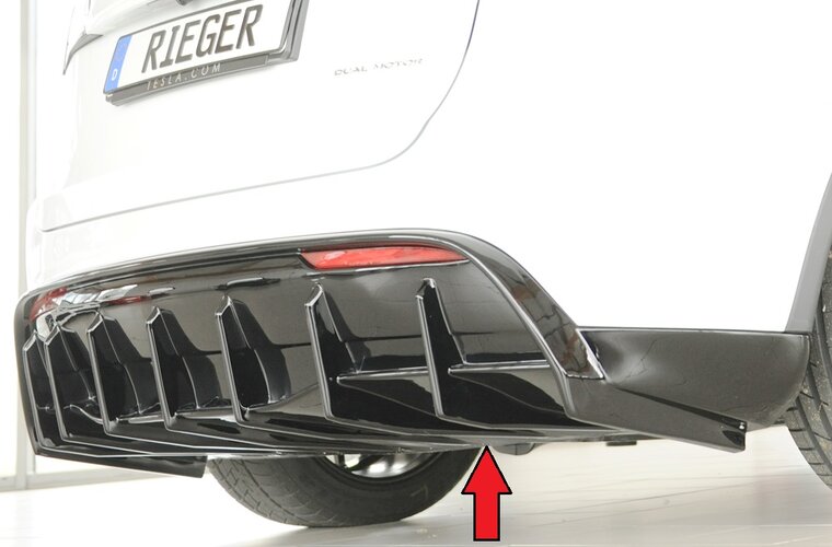 Rieger Tuning diffuser Tesla Model Y voor auto&#039;s zonder trekhaak