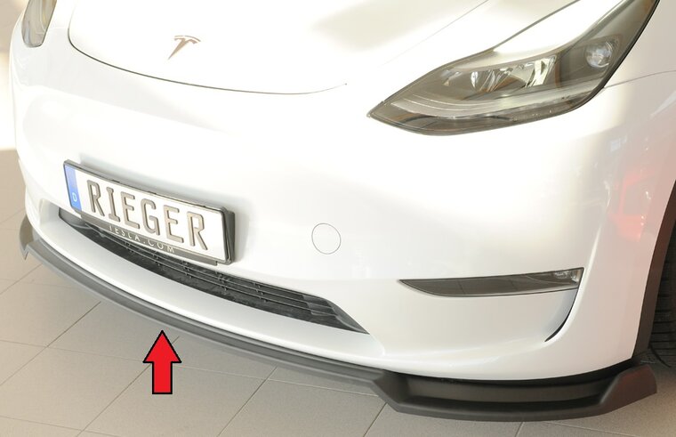 Rieger Tuning splitter Tesla Model Y voor originele voorbumper