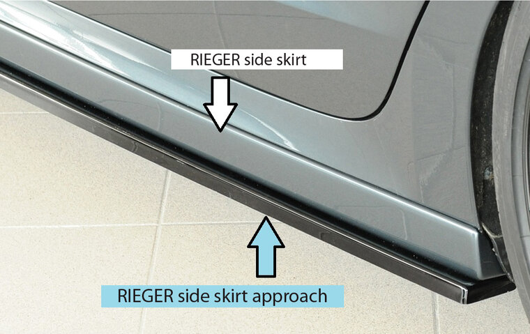 Rieger Tuning sideskirt aanzetstuk Skoda Octavia NX voor RIEGER-sideskirt 79032 / 88258