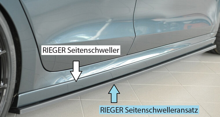 Rieger Tuning sideskirt aanzetstuk Skoda Octavia NX voor RIEGER-sideskirt 79033 / 88259