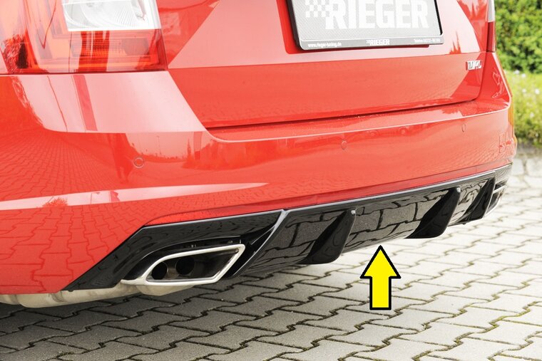 Rieger Tuning diffuser Skoda Octavia RS 5E bij bestelling let op de exacte motorisering!