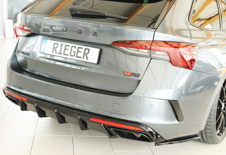 Rieger Tuning achterbumper aanzetstuk lateraal, links Skoda Octavia RS NX Alleen voor Rieger achterskirt inzet