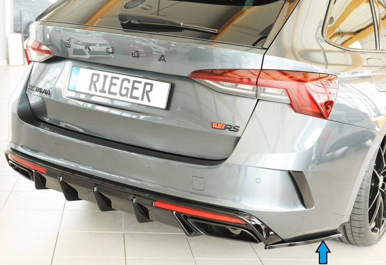 Rieger Tuning achterbumper aanzetstuk lateraal, rechts Skoda Octavia RS NX Alleen voor Rieger achterskirt inzet